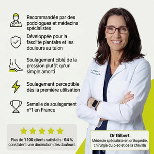 Semelles de soulagement pour douleurs au talon & fasciite plantaire