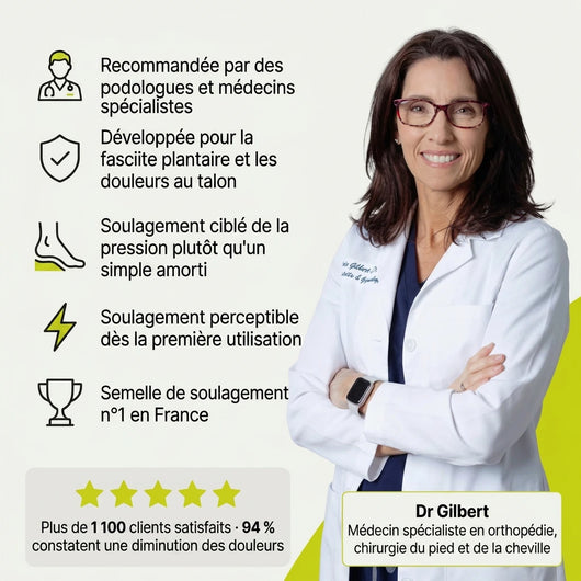 Semelles de soulagement pour douleurs au talon & fasciite plantaire
